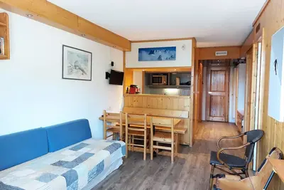 Image de Appartement 2 pièces 6 personnes proche des pistes, des commerces, de la garderie et de l'Esf au centre de la station d’Arc 1800