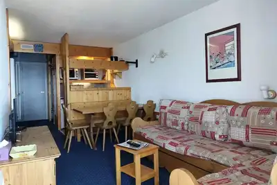 Image de Appartement 2 pièces 6 personnes proche des pistes, des commerces, de la garderie et de l'Esf au centre de la station d’Arc 1800