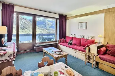 Image de Studio 4 Personen in Tignes Ski zu den Füßen und in der Nähe von Geschäften im Lake Bereich. Atemberaubende Aussicht auf den See.
