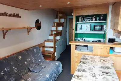 Image de Agréable duplex 6 personnes avec une très belle vue sur la vallée dans le village de Charmettoger à Arc 1800