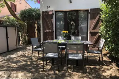 Image de Jolie maison ** avec piscine et 4 vélos, à 800 mètres de la plage, pour 4-6 p