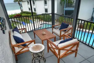 Image de Piscine chauffée de Gulf Beach WiFi gratuit et chariot Grands couchers de soleil!
