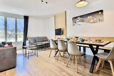 Image de 3 Zimmer-Wohnung für 8 Personen in Tignes, in der Nähe der Pisten und Geschäfte im Lake Bezirk. Das Hotel liegt im 4. Stock