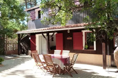 Image de Pavillon mitoyen de type 4 dans résidence avec piscine à Lacanau-Océan 114jun