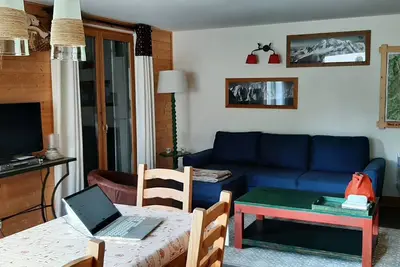 Image de Terrasse plein sud, appartement remis à neuf dans chalet savoyard