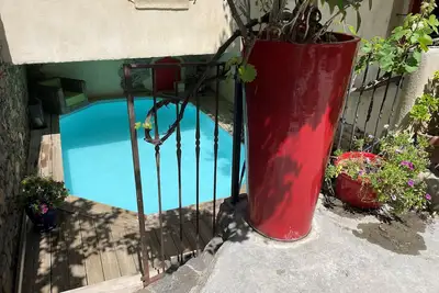 Image de Terrasse et Piscine : maison de charme  au coeur du village Golfe de St Tropez