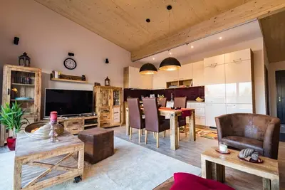 Image de Penthouse moderne (90 m²) avec deux chambres et une grande terrasse
