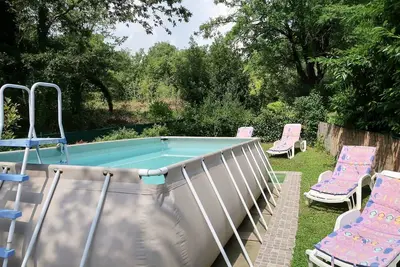 Image de Maison de vacances avec climatisation, Wifi, piscine privée, Tv, terrasse, animaux admis, parking