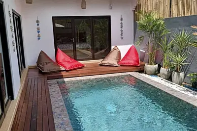 Villa privée avec piscine dans un excellent emplacement Canggu, à quelques pas de la plage