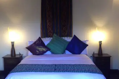 Image de Chambre Jardin Queen Confortable avec eau chaude et Tv