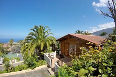 Image de Belle maison en bois sur une finca calme entourée de palmiers