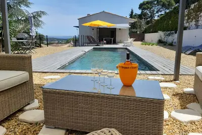 Image de Villa avec vue mer et village, piscine et grand jardin, proches commerces