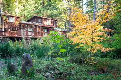 Image de Mendocino Handcrafted 6000 sqft Lodge Views tallest Redwoods & Zen Pond Garden