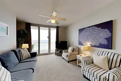 Image de Assis sur la plage de sable de Navarre. Condo privé en bord de mer