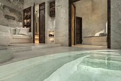 Image de Suite Lala Cave avec cinéma privé et jacuzzi avec bassin profond