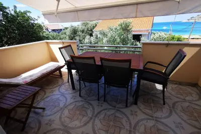 Image de Appartement de deux chambres avec la terrasse et la vue sur le mer Drvenik Mali, Drvenik (A-16787-b)