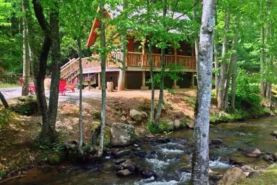 Image de Cozy Creekside Cabin à quelques pas de Lands Creek!