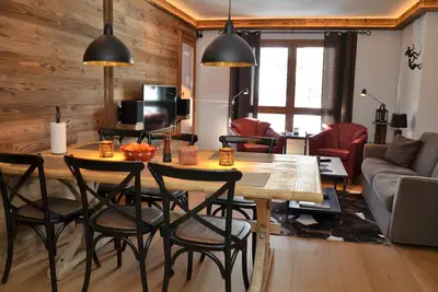 Image de Arc1950, luxe 2 chambres, 2 SdB, vue montagne, ski in-out, spa, piscine 5*