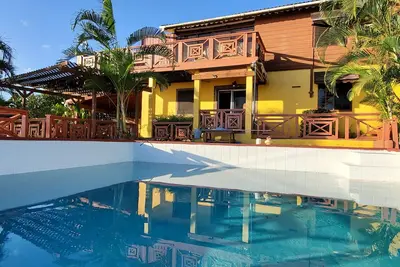 Image de Villa avec intimité et vue fantastique (Pitons, mer des Caraïbes).