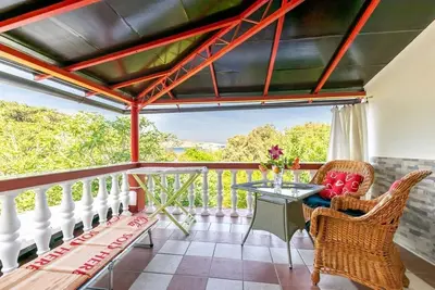 Image de Appartement d'une chambre avec la terrasse et la vue sur le mer Lopar, Rab (A-18001-b)
