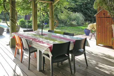 Image de Belle maison de vacances privée avec piscine privée, climatisation, Wifi, Tv, terrasse, parking