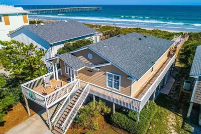 Image de A Charm of Finches: 3br, 2ba, Sleeps 6 - Oceanfront, Topsail Beach, dog friendly