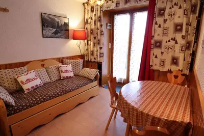 Image de T2 cosy avec terrasse Ă ArĂŞches pour 4 pers, proche pistes et navette
