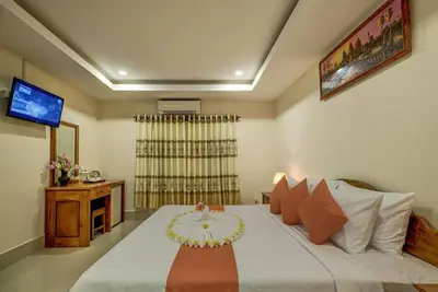 Image de Chambre Familiale: 1 lit double et lit simple - petit déjeuner gratuit