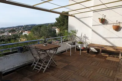 Image de Appartement lumineux, grande terrasse, vue sur mer, plein sud