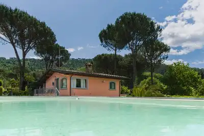 Image de Maison de vacances privée avec climatisation, piscine privée, Wifi, Tv, terrasse, vue panoramique