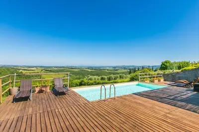 Image de Belle maison de vacances privée avec Wifi, piscine privée, Tv, terrasse, vue panoramique, parking