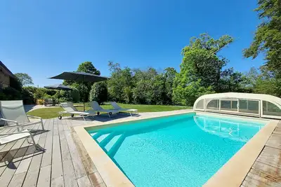 Longère bretonne avec piscine dans le Golf du Morbihan (Vannes, Carnac, Auray)