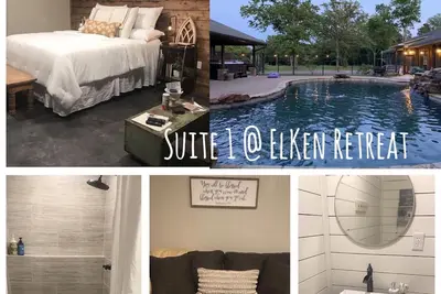 Image de Private King Suite-pool house, bain à remous, spa, petit déjeuner!
