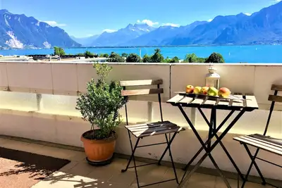 Image de Montreux - 35 Moderne et spacieux avec 2x salle de bain, 2x balcon et vue lac