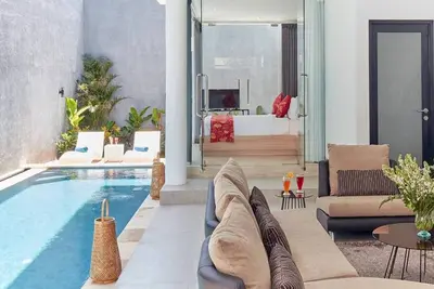 Image de 🎖Bright, Villa élégante, à 5 minutes à pied de la plage d'Echo!