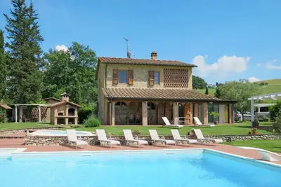 Image de Maison de vacances privée avec bain à remous, climatisation, piscine privée, Wifi, Tv, patio