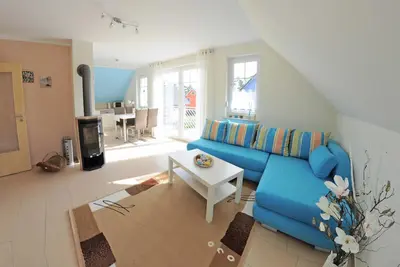 Image de 3 pièces à l'étage supérieur - maison de vacances Müritzcharme - appartements de vacances