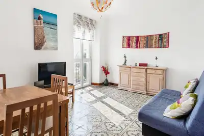 Image de Appartement climatisé avec terrasse sur le toit, vue sur la mer, balcon et Wi-Fi ; animaux autorisés