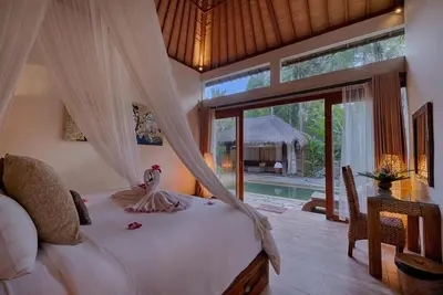 Villa de luxe familiale 4 chambres située à seulement 2 km de la forêt des singes d'Ubud