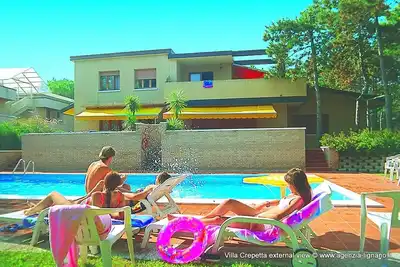 Lignano sea front with pool