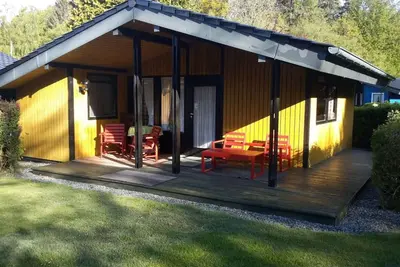 Image de Pure relaxation right by the forest & only 750m to the beach in our retro chalet
