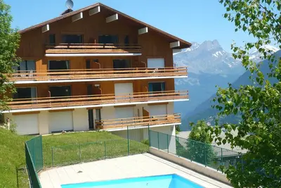 Image de studio cabine face au Mont Blanc