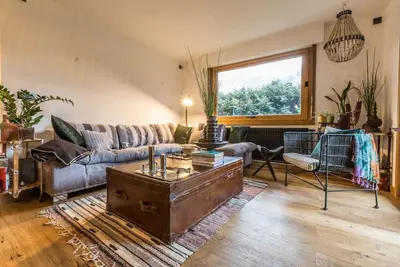 Image de New apartment, large, bright, patio, view of Mont Blanc, glacier, mountain.