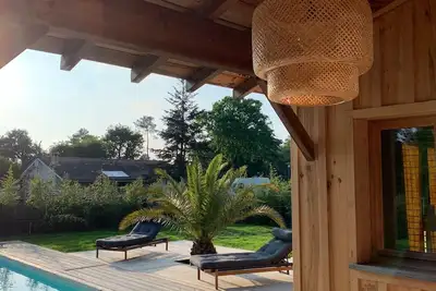 Image de Lege Cap Ferret Magnifique Villa Bois Piscine chauffée, 8 Pers