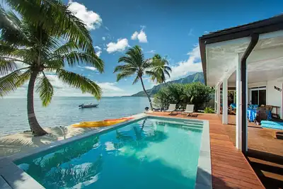 Image de Villa Tepoe, accès direct au lagon avec piscine et plage