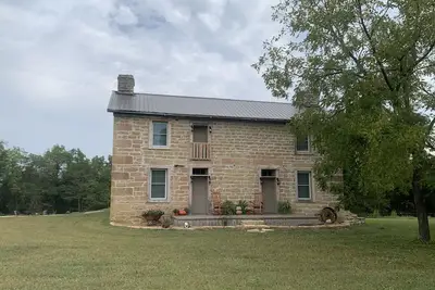 Image de Beautiful historical two story stone farmhouse