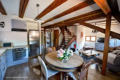 Image de View over the vines in a completely renovated Alsatian house.