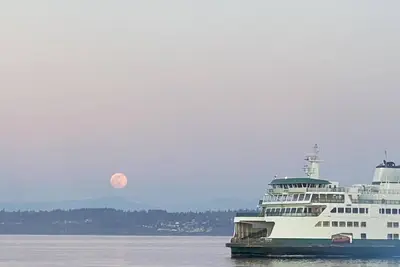 Image de Beach house with views of Puget Sound, ferry, North Cascades, Mt Baker, Rainier.