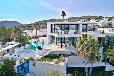 Villa with sea view over porroig & formentera