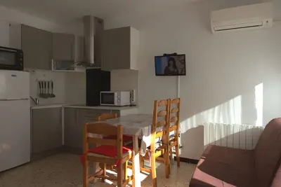 Image de Appartement T1 avec balcon, climatisation et parking près du Parc Charles de Gaulle à Balaruc-les-Bains